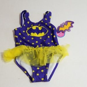 BATMAN Tutu Baby Girl 1pc Swimsuite sz 18 mont NWT